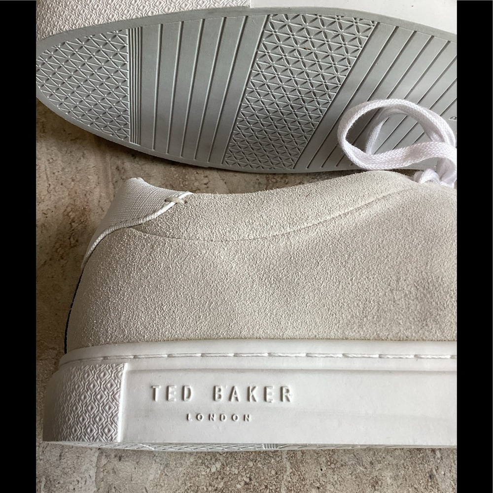 Ted Baker Triloba White Suede Sneakers - Picture 8 of 15